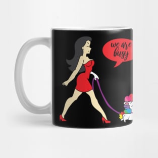 We are busy unicorn lady wife gift Mug